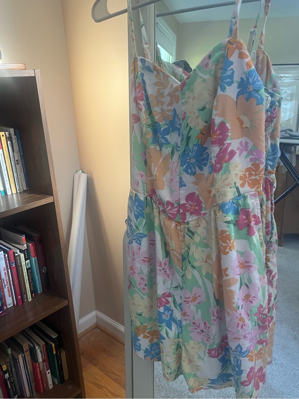 Old Navy Pastel Floral Spaghetti-Strap Romper